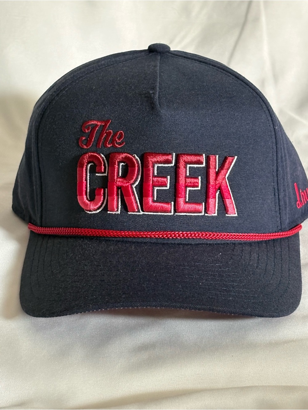 Navy and Red Embroidered Baseball Cap